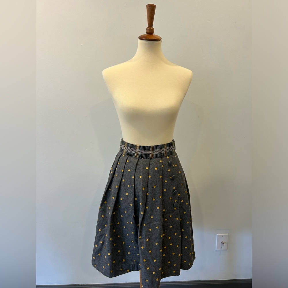 ANTHROPOLOGIE Plenty by Tracy Reese pleated polka dot skirt